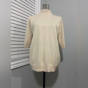 ❤️Sold ❤️ 2 for $40 Cream short sleeve turtle neck
